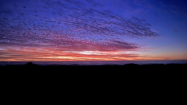 Skat, Landskab, Solnedgang, Senere, Nat