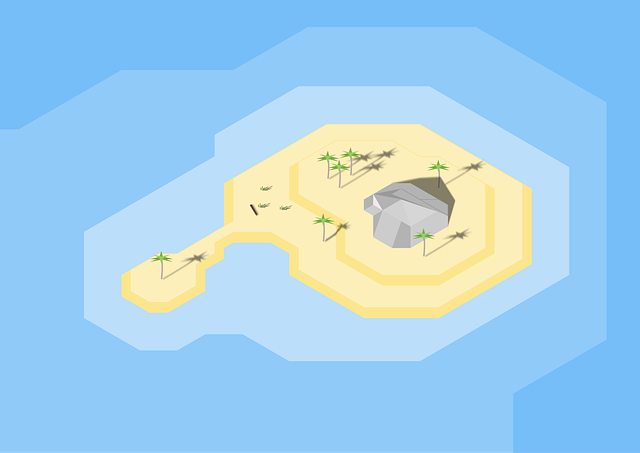 Free island beach sea vector