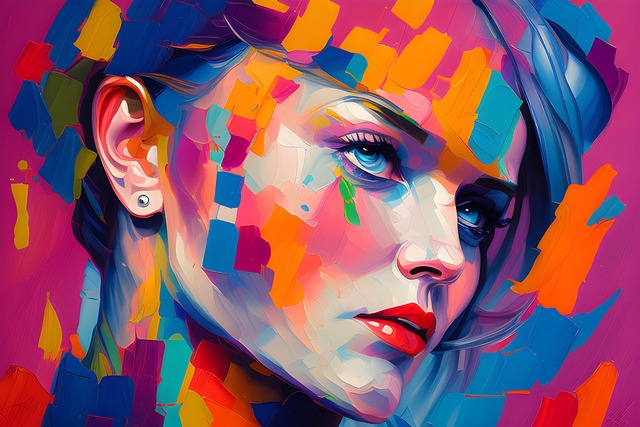 Download free HD stock image of Woman Oil Painting Free woman oil painting red illustration