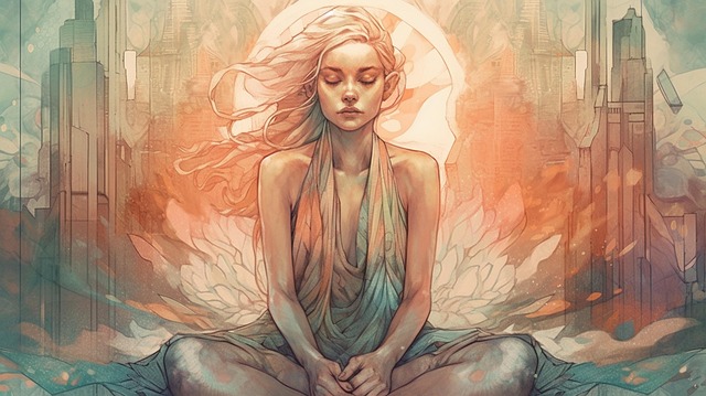 Free ai generated woman yoga illustration