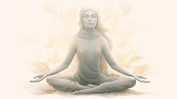 Ai Gerado, Mulher, Meditação, Ioga