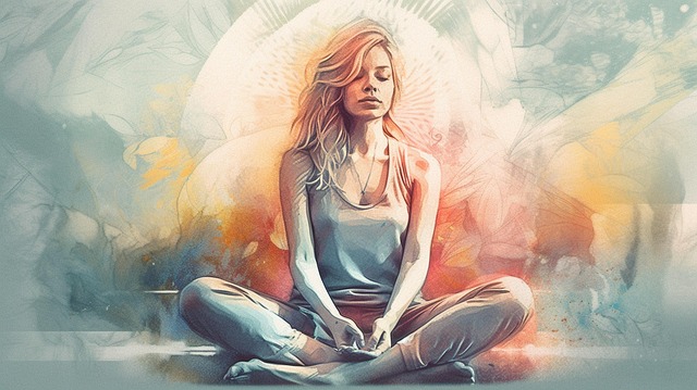 Free ai generated woman yoga illustration