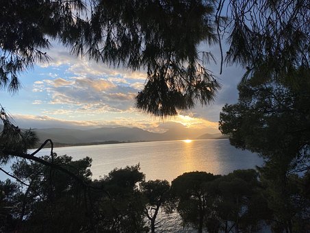 Øens Solnedgang, Solnedgang