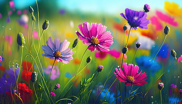Download free HD stock image of Ai Generated Flowers Free ai generated flowers nature illustration