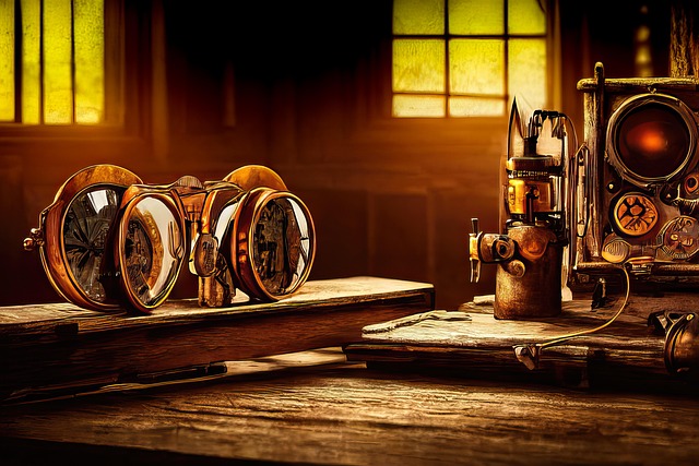 Free ai generated steampunk antique illustration