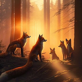 Free Ai Generated Fox illustration and picture
