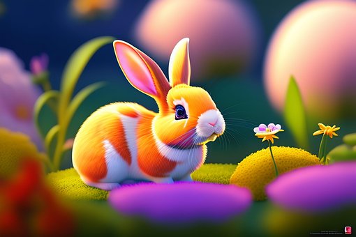 Free Ai Generated Bnny illustration and picture