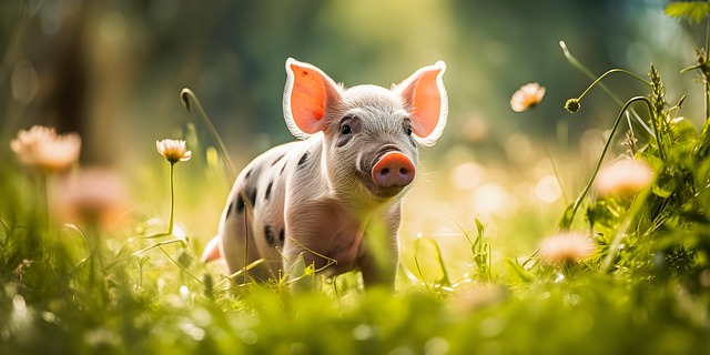 Free ai generated pig piglet illustration