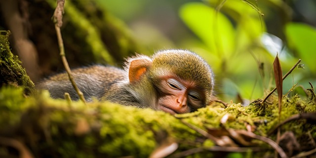 Free ai generated monkey tree illustration