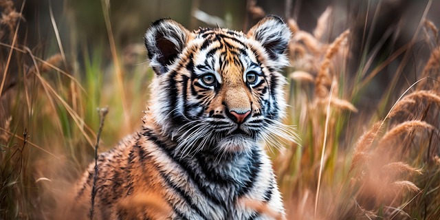 Free ai generated tiger feline illustration