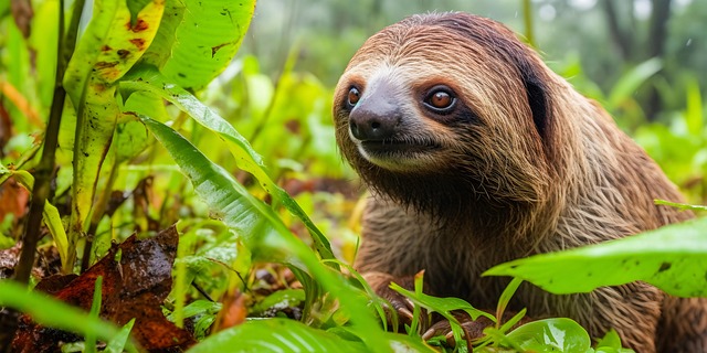 Free ai generated sloth tree illustration