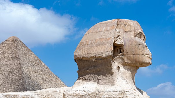 Sphynx, Egypten, Pyramide, Ørken