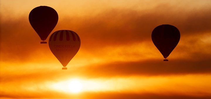 Ballon, Varm Luft, Solopgang