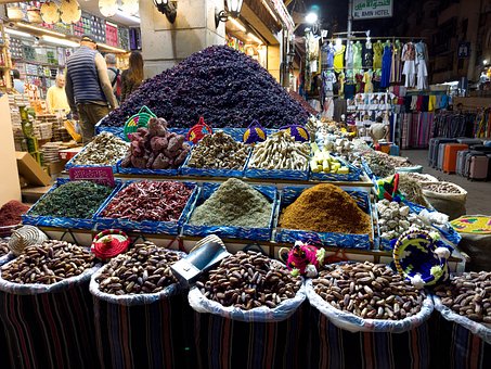 Gewürze, Marktplatz, Basar, Ägypten