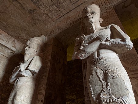 Grab, Ägypten, Statue, Tempel, Pharao