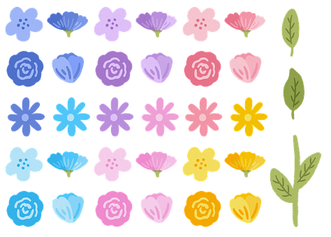 Hånd Tegnet, Blomst, Klistremerke