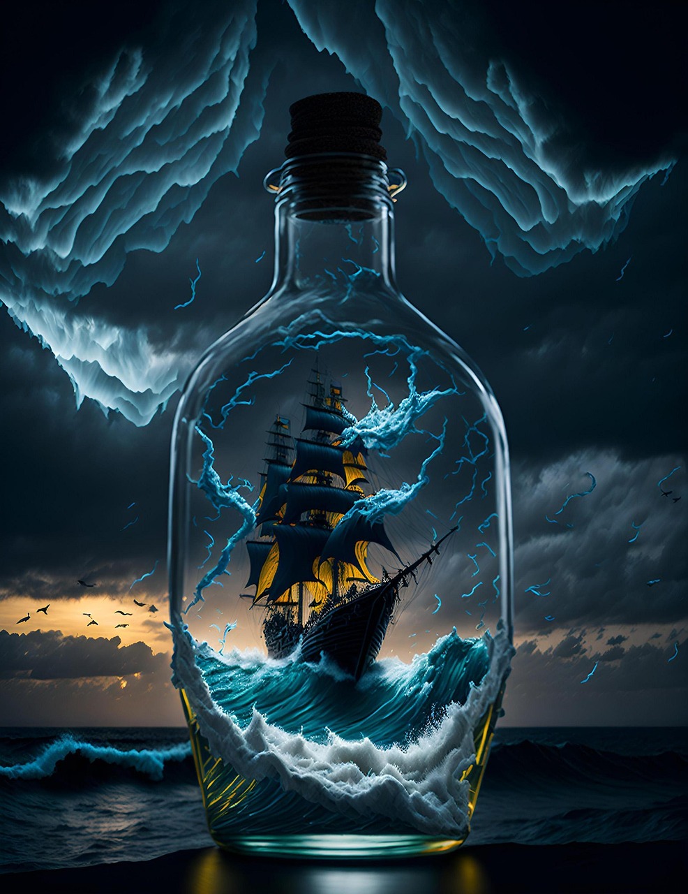 Download Fantasy, Wallpaper, Dark. Royalty-Free Stock Illustration