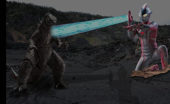 Ray, Godzila, Ultraman