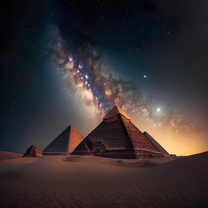 Pyramids Blured Picture Pyramids Astrophotography Egypt - Free image on Pixabay