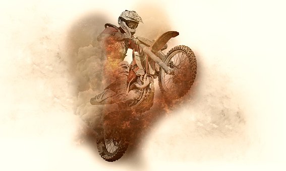 Motociclist, Foc, Sportiv