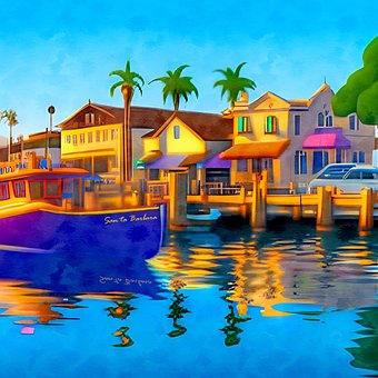 Free Wharf Santa Barbara illustration and picture