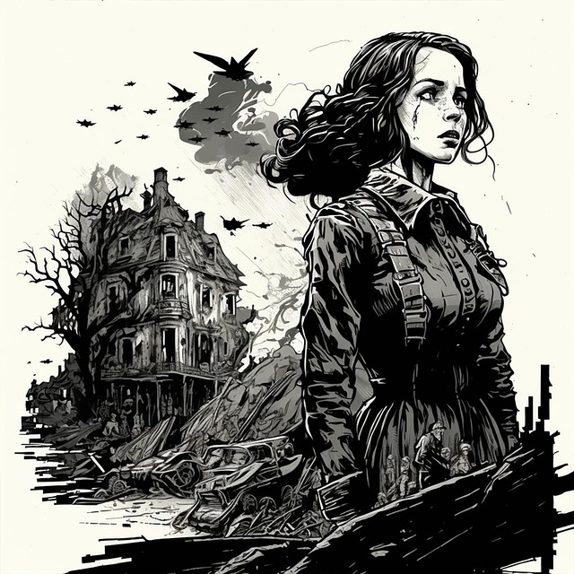 Free ai generated girl sad illustration