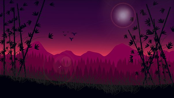 Paisaje, Montañas, Bosque, Árboles