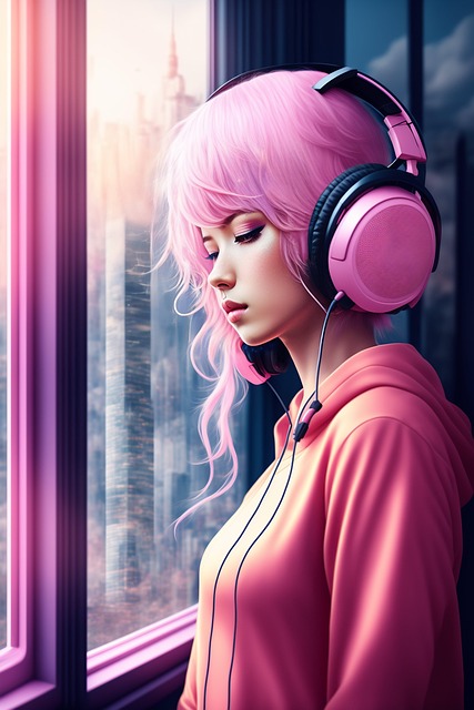 Free music bedroom by myself illustration