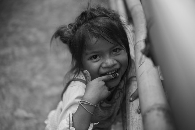 Garota, Filho, Sorriso, Diversão, Vietnã