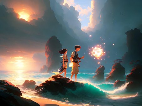 Kreativ, Digital, Design, Anime