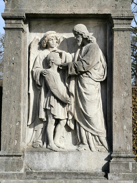 Jesus, Engel, Friedhof, Grabstein
