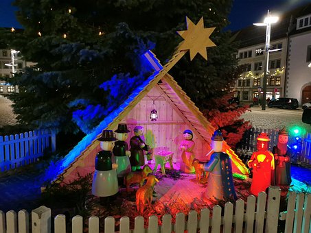 Weihnachten, Maria, Krippe, Freiberg