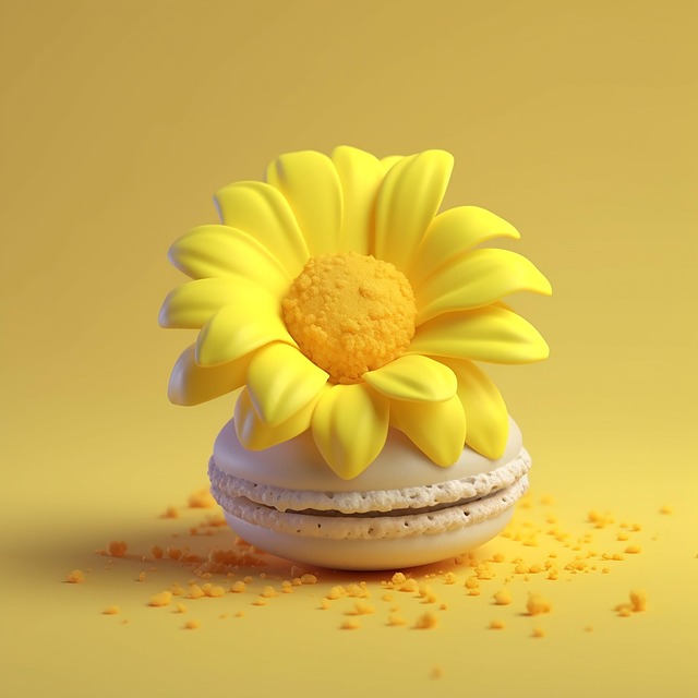 Free ai generated macaroon flower illustration
