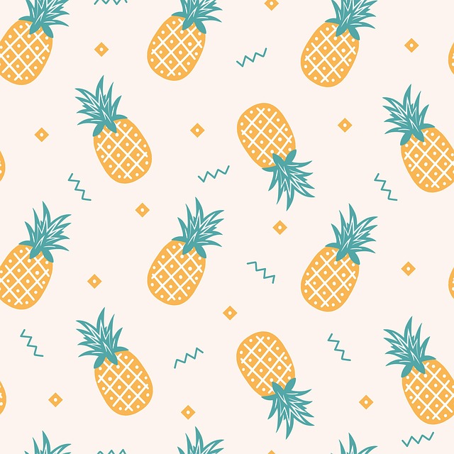 Free pineapple fruit tropical illustration