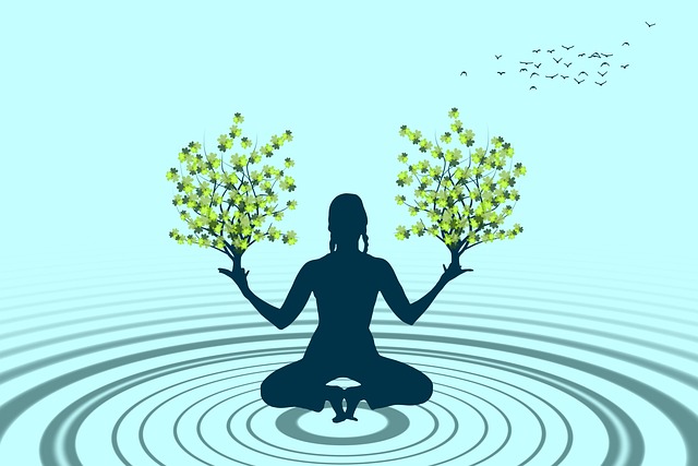Free meditation yoga seasons illustration