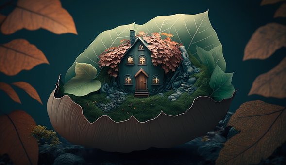 Free Fallen Leaves Sunbeams illustration and picture