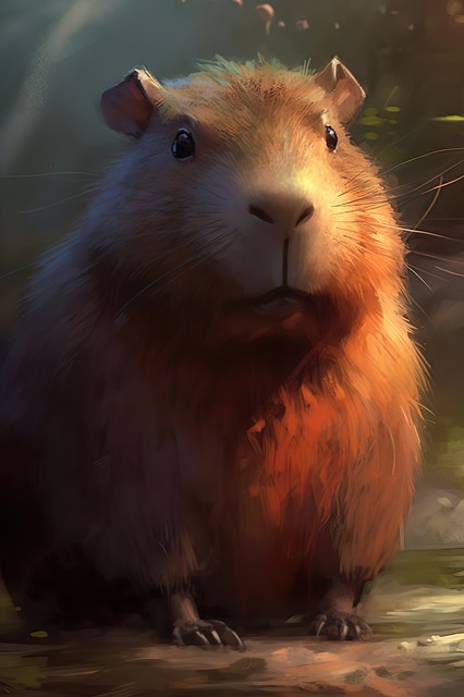 Free capybara mammal cartoon illustration