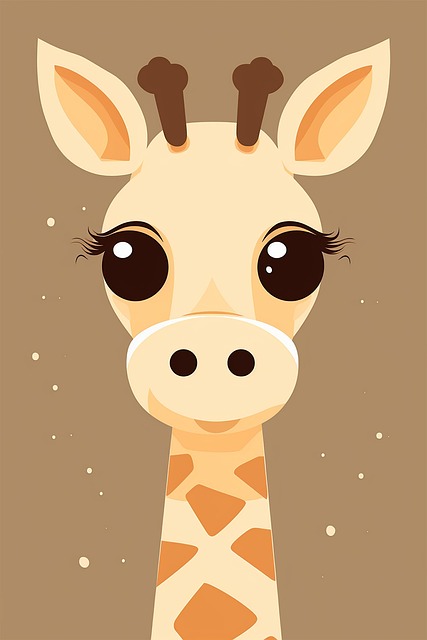 Free animal digital illustration giraffe illustration