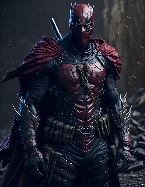 Free ai generated deadpool mask illustration