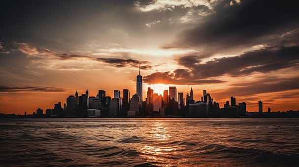 Free New York City Sunset photo and picture