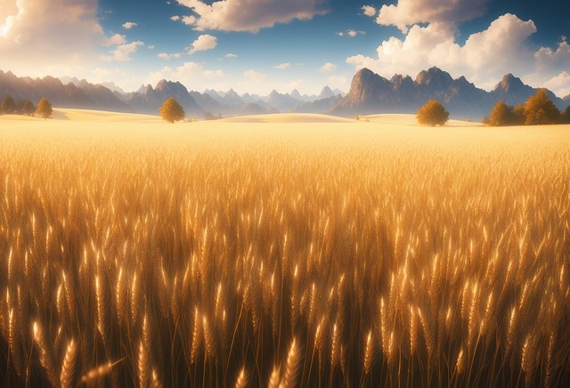 Ai Generado, Campo De Trigo, Trigo