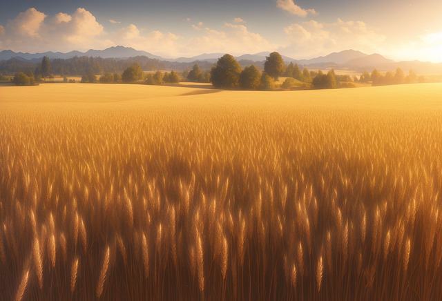Ai Generado, Campo De Trigo, Trigo