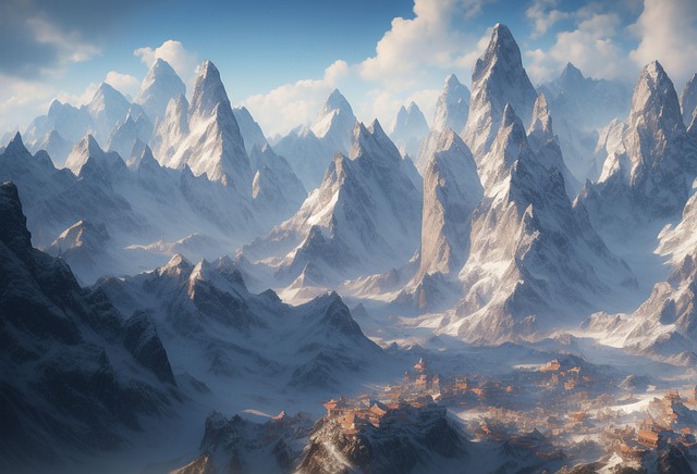 Free mountains snow frozen illustration