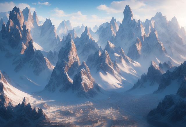 Free mountains snow frozen illustration