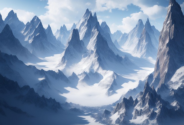 Free mountains snow frozen illustration