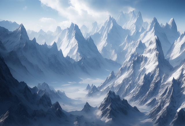 Free mountains snow frozen illustration