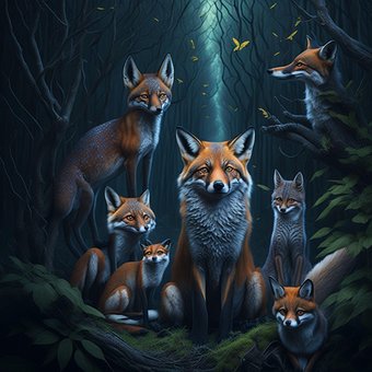 Free Ai Generated Fox illustration and picture