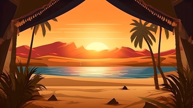 Free Desert Landscape illustration and picture