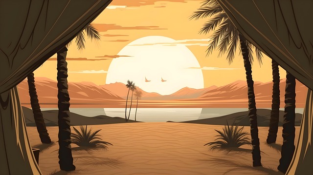 Free Ai Generated Desert illustration and picture
