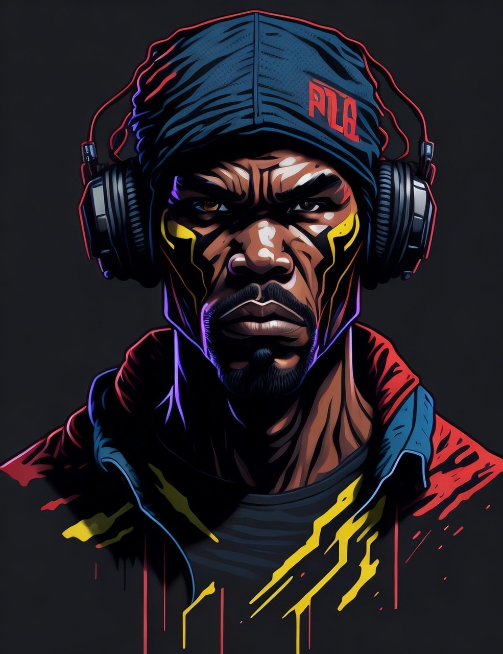 Download Ai Generated Man Headphones Royalty Free Stock Illustration